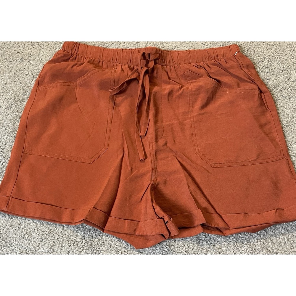 Lot Of 2 Womens Shorts Sz S/M HYFVE Xersion Chino Running Brown Blue Athleisure - Picture 2 of 15